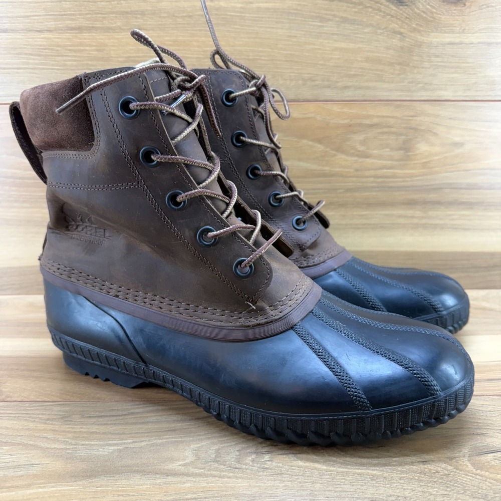 Sorel Cheyanne‎ Waterproof Boots mens 13 Brown Nubuck Snow
